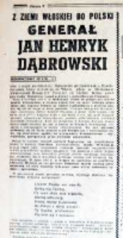 Generał Jan Henryk Dąbrowski. Z ziemi włoskiej do Polski