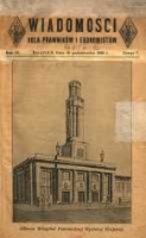 Wiadomości Koła Prawników i Ekonomistów 1928.10.15 Z.7