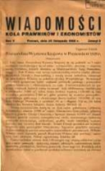 Wiadomości Koła Prawników i Ekonomistów 1928.11.25 R.5 Z.2