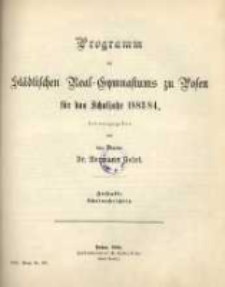 Programm der Städtischen Real-Gymnasiums zu Posen für das Schuljahr 1883/1884 (1884), nr 153