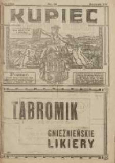 Kupiec: największe i najstarsze polskie pismo kupiecko-przemysłowe: centralny organ urzędowy Związku Towarzystw Kupieckich byłej dzielnicy pruskiej 1921.09.20 R.15 Nr38