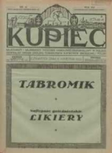Kupiec: najstarszy i największy Tygodnik Handlowo - Przemysłowy w Polsce; centralny organ Związku Towarzystw Kupieckich Zachodniej Polski 1922.04.06 R.16 Nr14