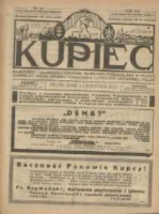 Kupiec: najstarszy i największy Tygodnik Handlowo - Przemysłowy w Polsce; centralny organ Związku Towarzystw Kupieckich Zachodniej Polski 1922.11.03 R.16 Nr44