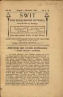 Świt. R. 3, 1910, nr 8-9