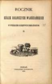 Rocznik Kółek Rolniczo-Włościańskich w Wielkiem Księstwie Poznańskiem. 1876 T.2