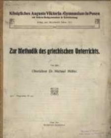 Zur Methodik des griechischen Unterrichts