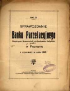 Sprawozdanie Banku Parcelacyjnego Eingetragene Genossenschft mit beschränkter Haftpflicht w Poznaniu z czynności w roku. R. 20. 1916 (1917)