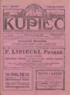 Kupiec Tygodnik: najstarszy i największy tygodnik kupiecko- przemysłowy w Polsce 1925.01.28 R.19 Nr4