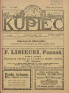 Kupiec Tygodnik: najstarszy i największy tygodnik kupiecko- przemysłowy w Polsce 1925.02.04 R.19 Nr5