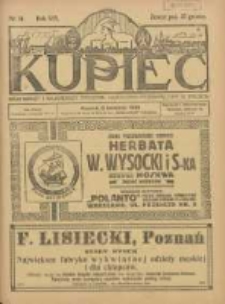 Kupiec Tygodnik: najstarszy i największy tygodnik kupiecko- przemysłowy w Polsce 1925.04.08 R.19 Nr14