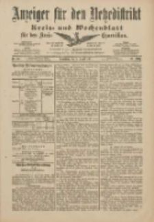 Anzeiger für den Netzedistrikt Kreis- und Wochenblatt für den Kreis Czarnikau 1901.08.03 Jg.49 Nr89