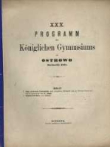 Programm des Königlichen Gymnasiums zu Ostrowo...