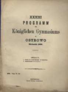 Programm des Königlichen Katholischen Gymnasiums zu Ostrowo...