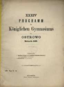 Programm des Königlichen Katholischen Gymnasiums zu Ostrowo...
