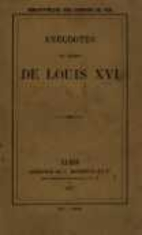 Anecdotes du temps de Louis XVI