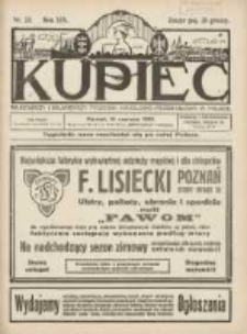 Kupiec Tygodnik: najstarszy i największy tygodnik kupiecko- przemysłowy w Polsce 1925.06.15 R.19 Nr23