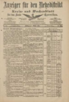 Anzeiger für den Netzedistrikt Kreis- und Wochenblatt für den Kreis Czarnikau 1901.10.01 Jg.49 Nr115