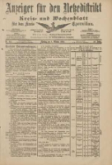 Anzeiger für den Netzedistrikt Kreis- und Wochenblatt für den Kreis Czarnikau 1901.10.01 Jg.49 Nr115