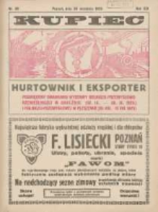 Kupiec Tygodnik: najstarszy tygodnik kupiecko- przemysłowy w Polsce 1925.09.30 R.19 Nr38