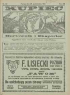 Kupiec Tygodnik: najstarszy tygodnik kupiecko- przemysłowy w Polsce 1925.10.29 R.19 Nr42