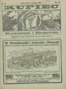 Kupiec Tygodnik: najstarszy tygodnik kupiecko- przemysłowy w Polsce 1925.11.12 R.19 Nr44