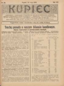 Kupiec Tygodnik: najstarszy i największy tygodnik kupiecko- przemysłowy w Polsce 1925.05.22 R.19 Nr20