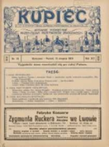 Kupiec Tygodnik: najstarszy tygodnik kupiecko- przemysłowy w Polsce 1925.08.10 R.19 Nr30; wydanie poświęcone przemysłowi przetworów owocowych