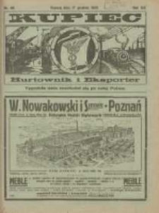 Kupiec Tygodnik: najstarszy tygodnik kupiecko- przemysłowy w Polsce 1925.12.17 R.19 Nr49