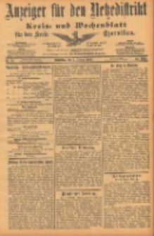 Anzeiger für den Netzedistrikt Kreis- und Wochenblatt für den Kreis Czarnikau 1902.02.06 Jg.50 Nr15