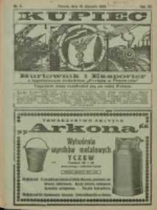 Kupiec Tygodnik: najstarszy tygodnik kupiecko- przemysłowy w Polsce 1926.01.15 R.20 Nr2
