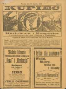 Kupiec Tygodnik: najstarszy tygodnik kupiecko- przemysłowy w Polsce 1926.01.22 R.20 Nr3