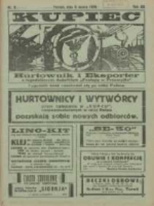 Kupiec Tygodnik: najstarszy tygodnik kupiecko- przemysłowy w Polsce 1926.03.06 R.20 Nr9
