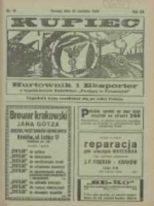 Kupiec Tygodnik: najstarszy tygodnik kupiecko- przemysłowy w Polsce 1926.04.10 R.20 Nr14