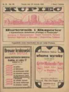 Kupiec Tygodnik: najstarszy tygodnik kupiecko- przemysłowy w Polsce 1926.04.26 R.20 Nr16
