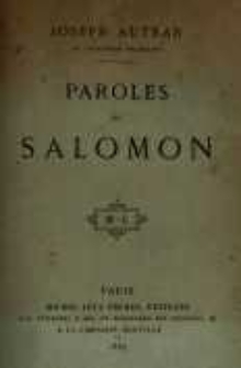 Paroles de Salomon