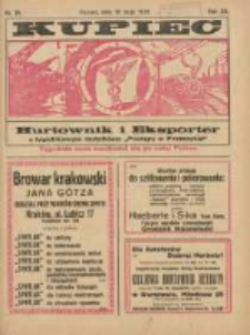 Kupiec Tygodnik: najstarszy tygodnik kupiecko- przemysłowy w Polsce 1926.05.18 R.20 Nr19