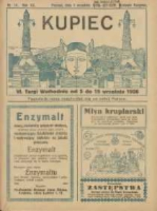 Kupiec Tygodnik: najstarszy tygodnik kupiecko- przemysłowy w Polsce 1926.09.01 R.20 Nr34; VI Targi Wschodnie od 5 do 15 września