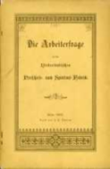 Die Arbeiterfrage in der niederländischen Presshefe- und Spiritus-Fabrik