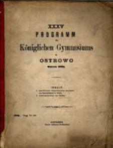 Programm des Königlichen Katholischen Gymnasiums zu Ostrowo...