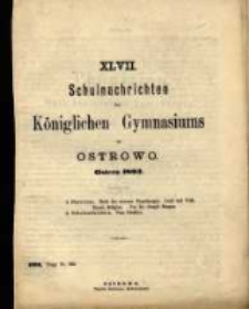 Schulnachrichten des Königlichen Gymnasiums zu Ostrowo 1893