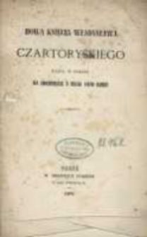 Mowa księcia Władysława Czartoryskiego Miana w Paryżu na obchodzie 3 maja 1870 roku.