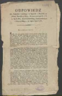 Odpowiedź JW. Tadeusza Czackiego w Sprawie z Powództwa JWney Wereszczyńskiey, Krukowieckiego K. J. C. K. Apost: Mci, Jana Czarneckiego, Szczepańskiego, i Rupczyńskiego, 28 Lipca 1801 Roku