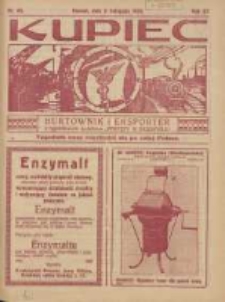 Kupiec Tygodnik: najstarszy tygodnik kupiecko- przemysłowy w Polsce 1926.11.03 R.20 Nr43