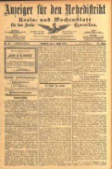 Anzeiger für den Netzedistrikt Kreis- und Wochenblatt für den Kreis Czarnikau 1902.08.02 Jg.50 Nr88