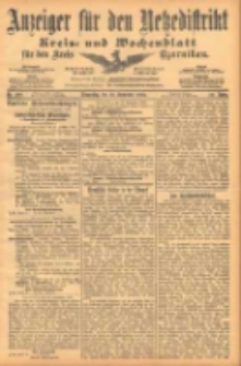 Anzeiger für den Netzedistrikt Kreis- und Wochenblatt für den Kreis Czarnikau 1902.09.18 Jg.50 Nr108