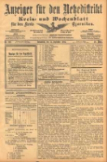 Anzeiger für den Netzedistrikt Kreis- und Wochenblatt für den Kreis Czarnikau 1902.09.27 Jg.50 Nr112