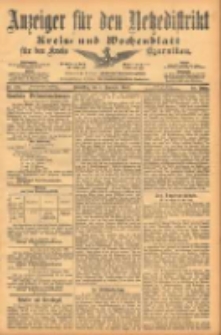 Anzeiger für den Netzedistrikt Kreis- und Wochenblatt für den Kreis Czarnikau 1902.11.06 Jg.50 Nr129