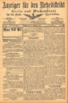 Anzeiger für den Netzedistrikt Kreis- und Wochenblatt für den Kreis Czarnikau 1902.11.22 Jg.50 Nr135