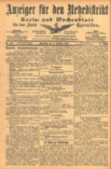 Anzeiger für den Netzedistrikt Kreis- und Wochenblatt für den Kreis Czarnikau 1902.12.11 Jg.50 Nr143