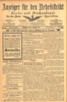 Anzeiger für den Netzedistrikt Kreis- und Wochenblatt für den Kreis Czarnikau 1902.12.20 Jg.50 Nr147